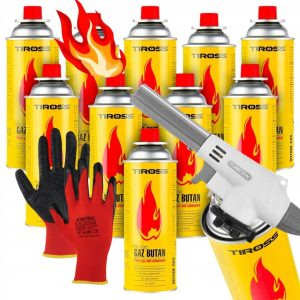 PALNIK GAZOWY CERAMICZNY OPLARKA 6 X GAZ KARTUSZ RĘKAWICE ROBOCZE LUTLAMPA