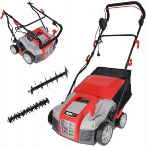 Aerator Wertykulator elektryczny do Trawy 2000W 40cm 2 Wałki Kosz 55L DEDRA