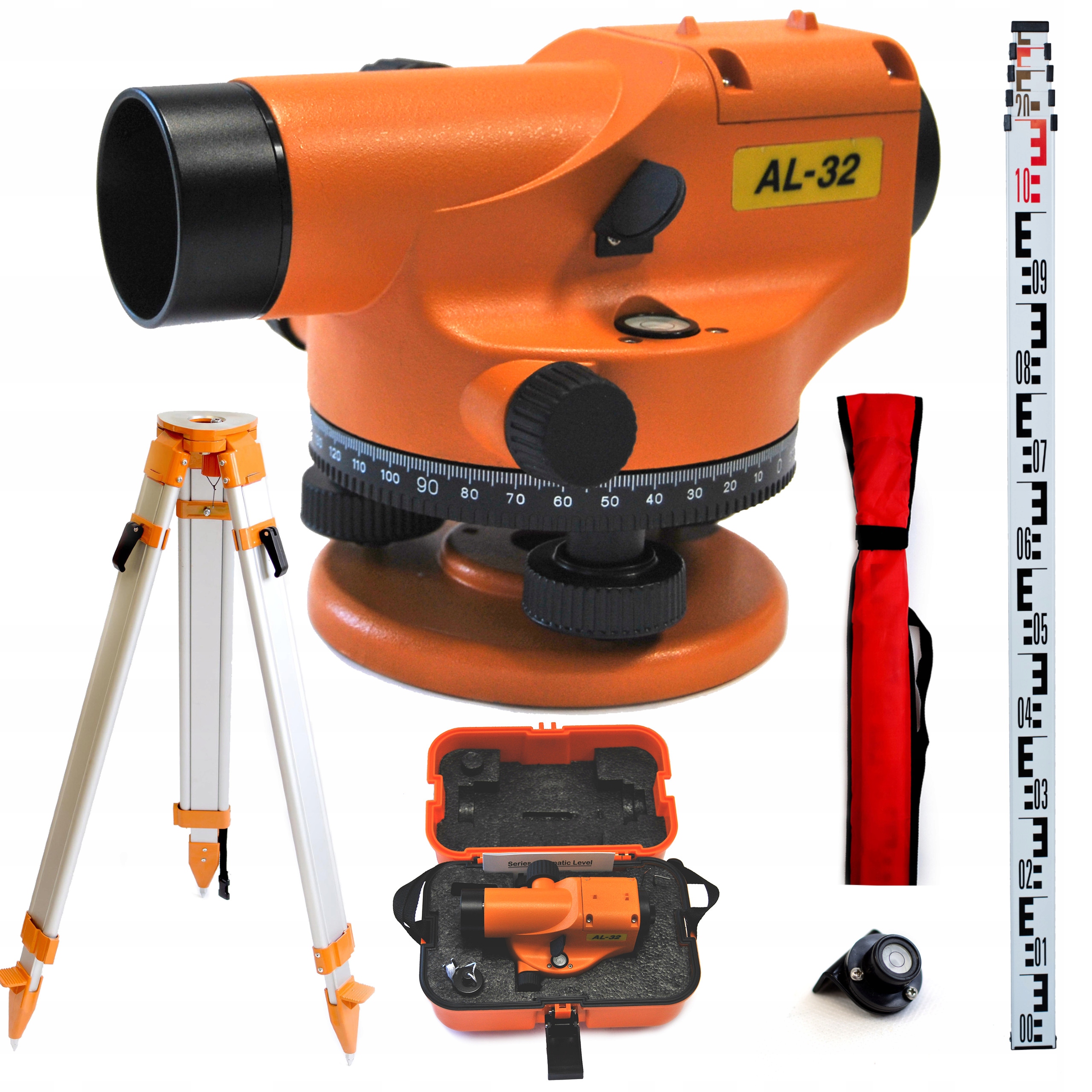 Niwelator optyczny Geoline x32 AL-32 ZESTAW łata 5m + statyw + kalibracja