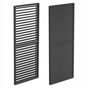 RUCHOMY PANEL ŻALUZJOWY ANTRACYTOWY 4M DO PERGOLI 123X218CM ŚCIANKA