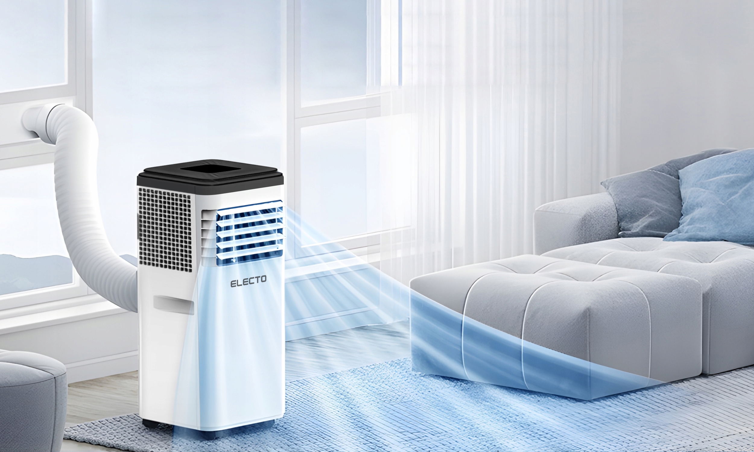 2X KLIMATYZATOR PRZENOŚNY 2,6kW CICHY MAŁY WiFi OSUSZACZ 24l/24H KLIMATYZAC