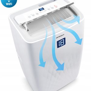 Klimatyzator przenośny Cichy z Funkcją grzania 4kW OSUSZACZ 34l/24h WiFi